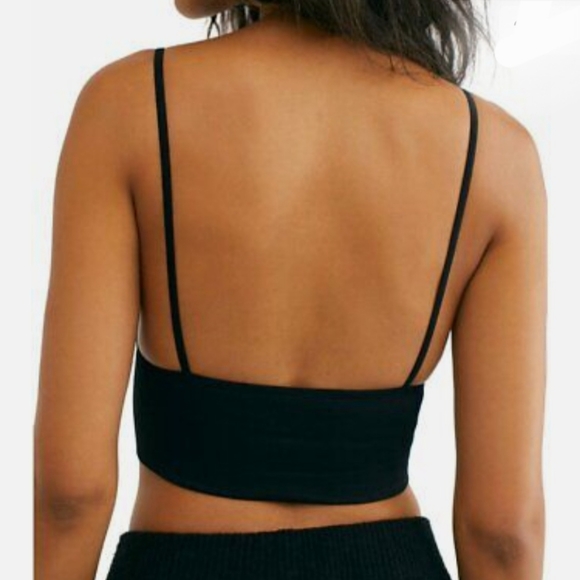 Free People Andi Square Neck Seamless Bra Black MSRP $38 FP084 - Picture 4 of 14